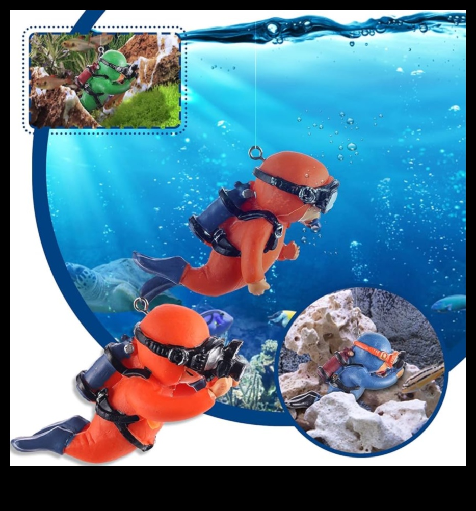 Aquatic Adventures: Scuba Diving Decorations for Fish Tanks