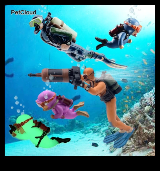 Aquatic Adventures: Scuba Diving Decorations for Fish Tanks