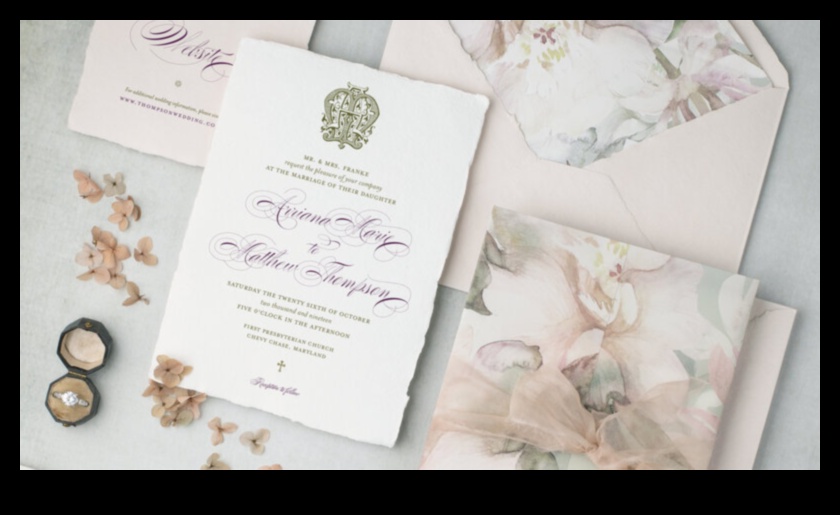 Artistic Impressions: Crafted Wedding Invites