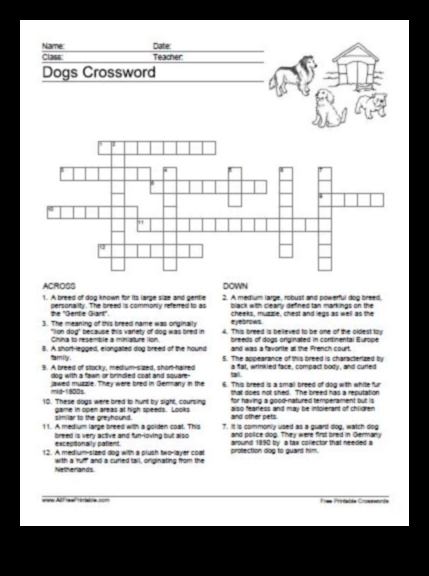 Canine Crosswords Puzzling Through Fun Dog-Related Games 1