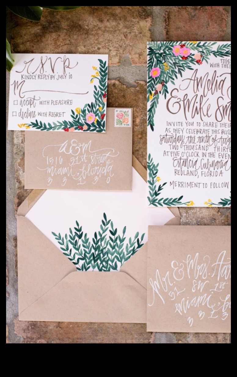 Chic Unveilings: Artistic Wedding Invitations