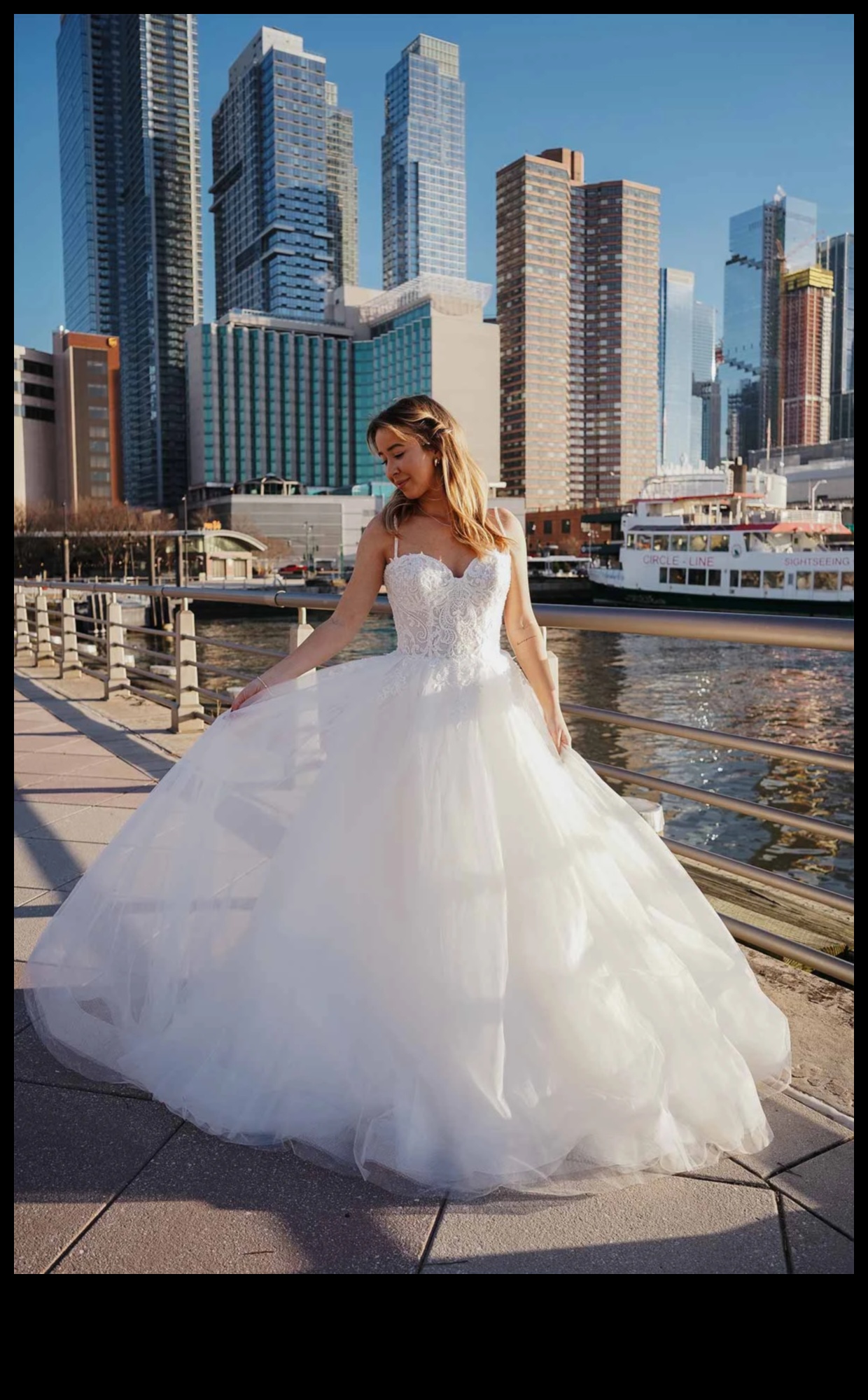 Cityscape Glam: Sleek Silhouettes of Modern Bridal Elegance