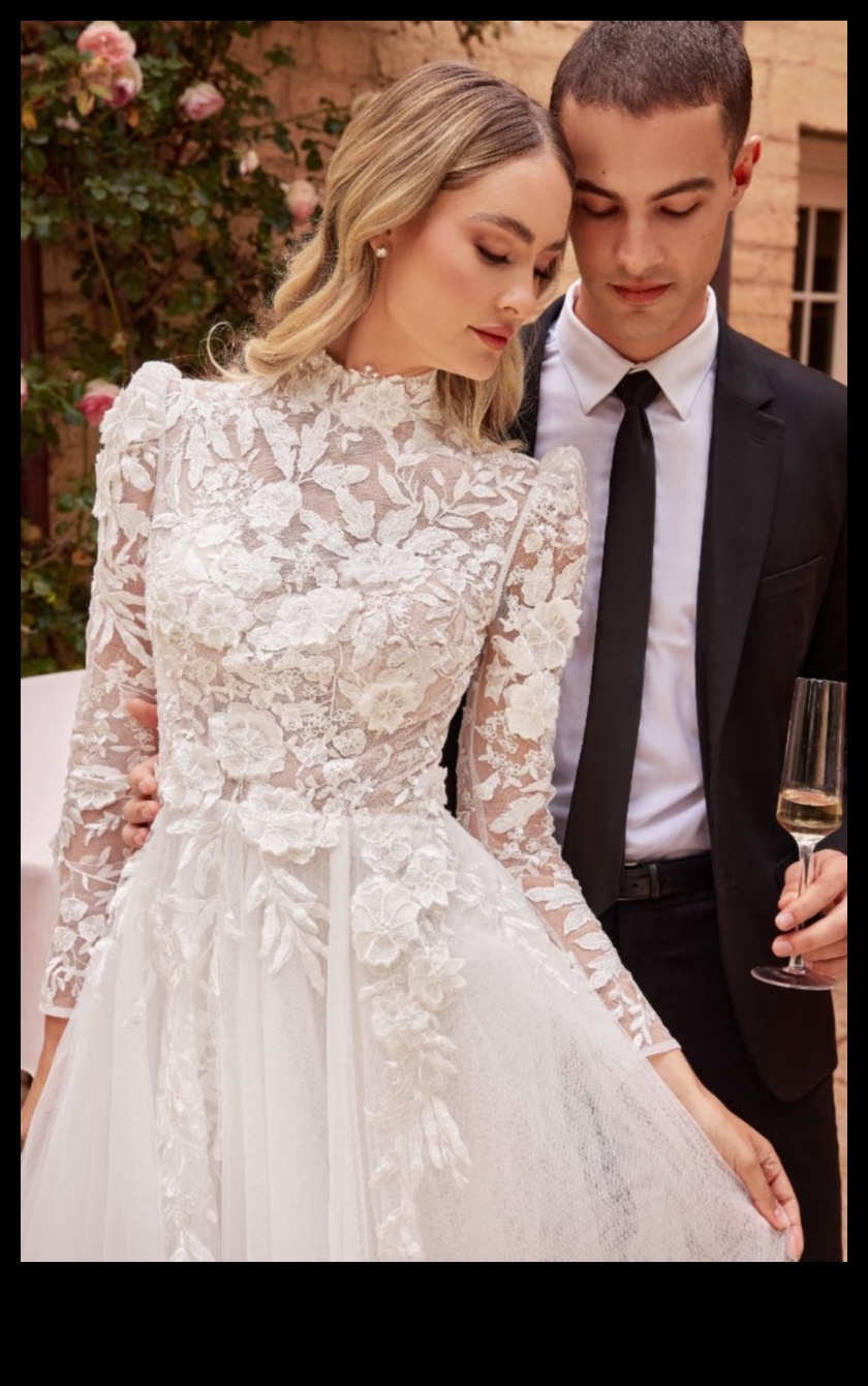 Crowning Glory: Graceful Princess Wedding Couture