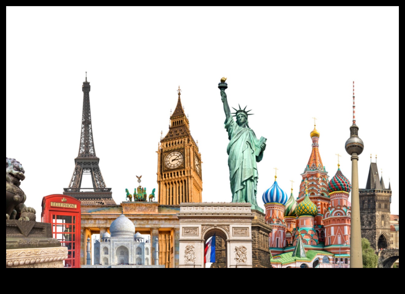 Cultural Collage: A Mosaic of Global Landmarks