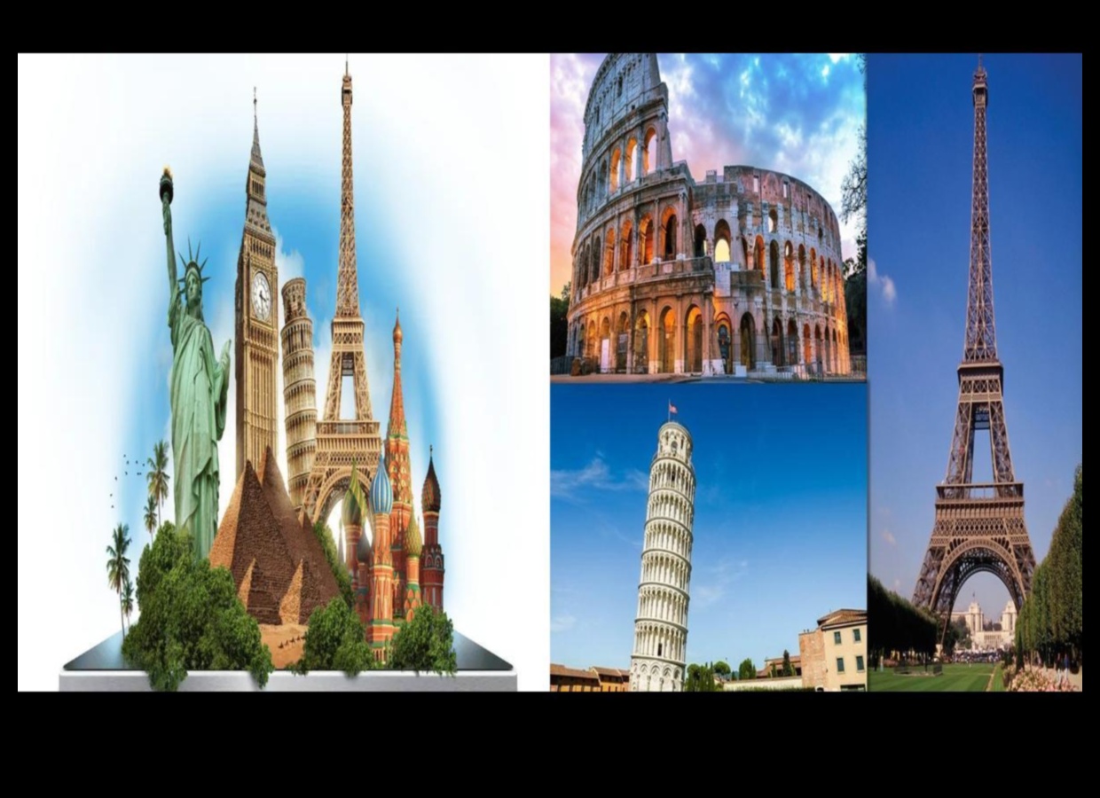 Cultural Collage: A Mosaic of Global Landmarks