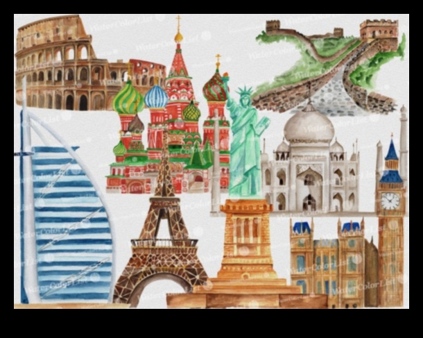Cultural Collage: A Mosaic of Global Landmarks