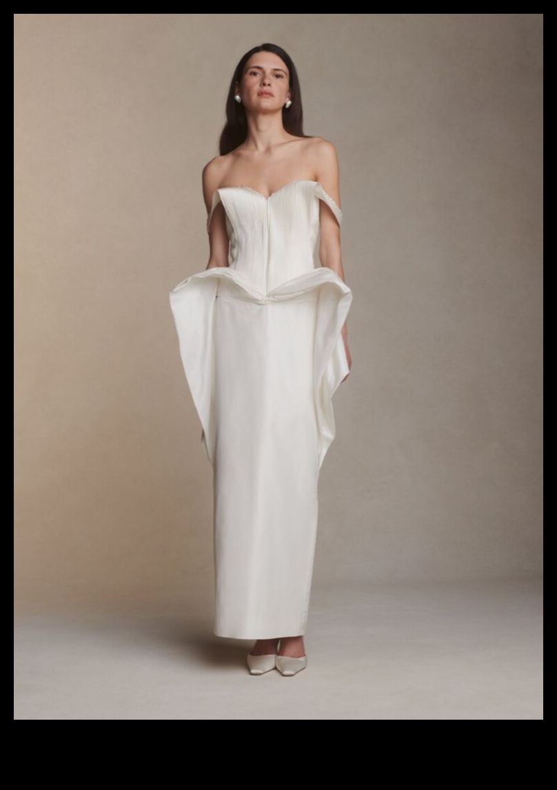 Futurist Flair: Sleek Silhouettes of Modern Bridal Elegance