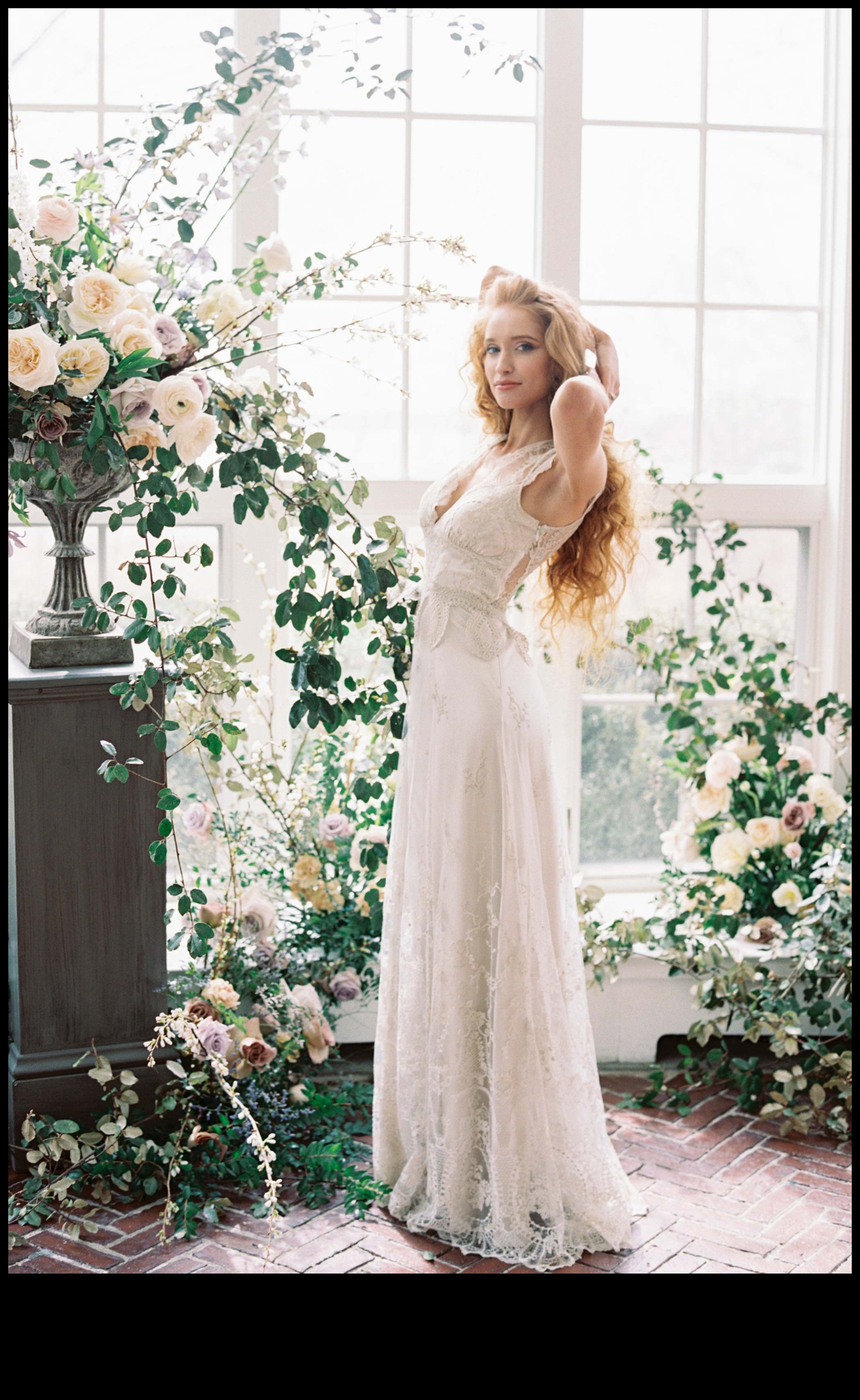 Nature's Whispers: Bohemian Wedding Gown Serenity