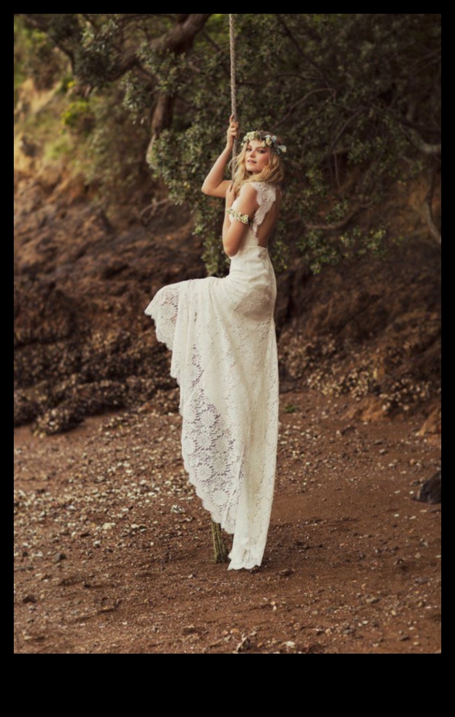 Nomadic Nuances: Effortless Bohemian Bridal Fashion