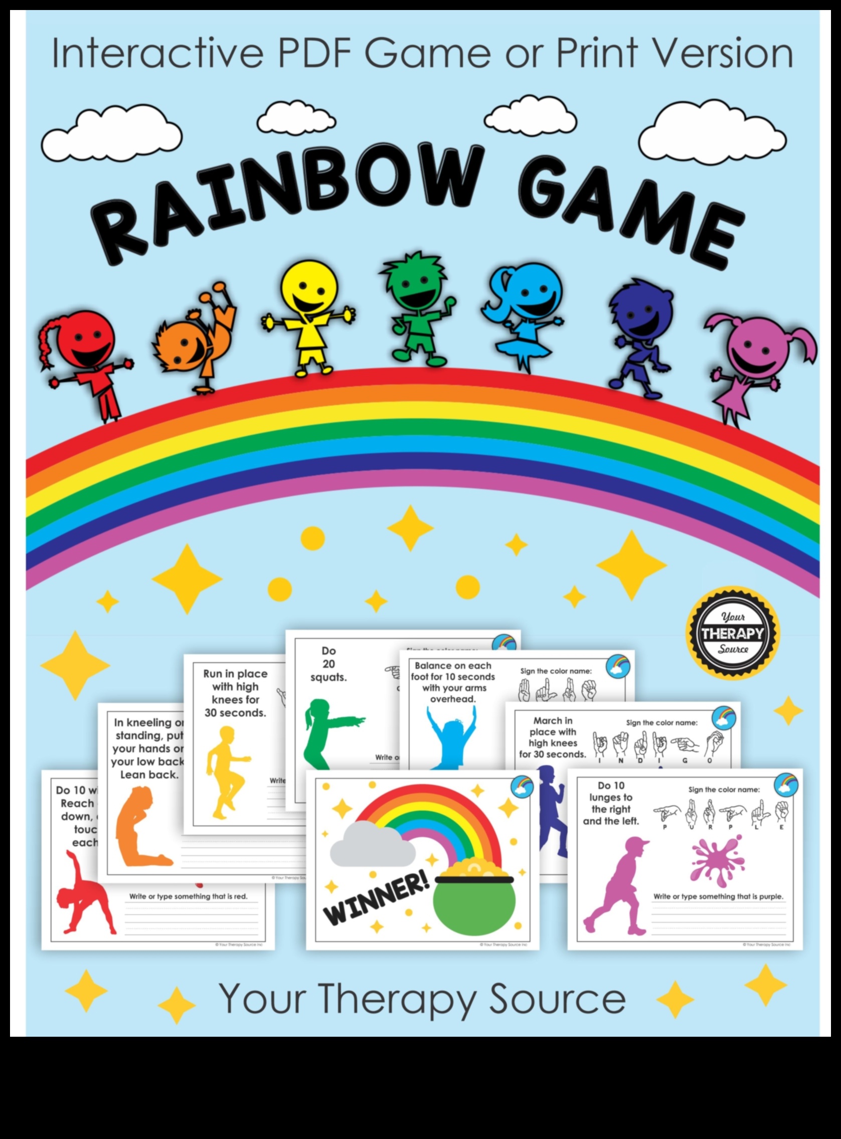 Rainbow Relay Run: Colorful and Energetic Kids' Exercise Play