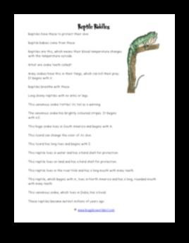 Reptile Riddles Continued: Brain Teasers for Inquisitive Reptiles