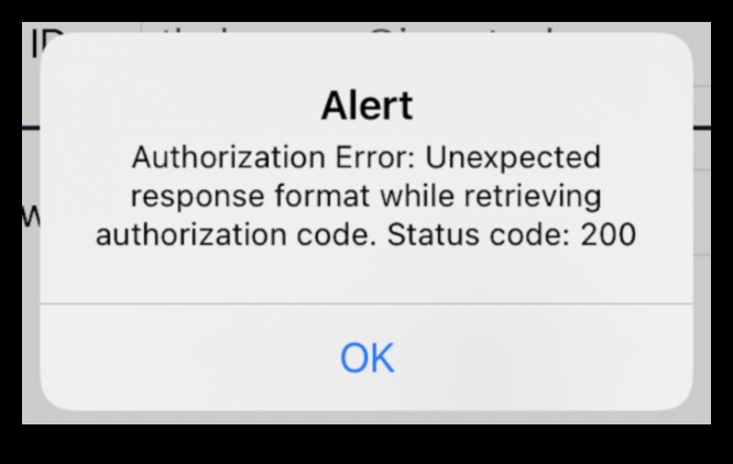 Response format is unexpected. 1