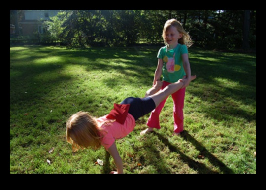 Wacky Wheelbarrow Workout: Teamwork in Kids' Exercise Play